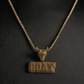 14K Gold Ice Chain with Goat Pendant