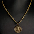 14K Gold Medusa Pendant and Chain